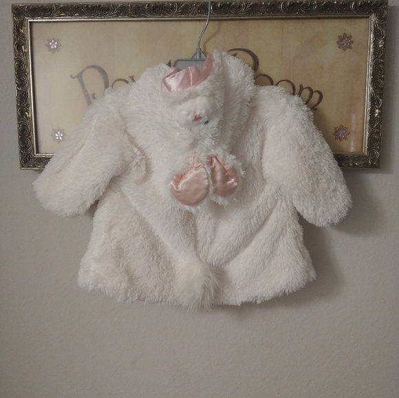 Infant Rabbit Gund Baby Sweater with Rattle - Picture 2 of 4